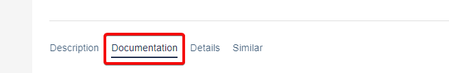documentation tab