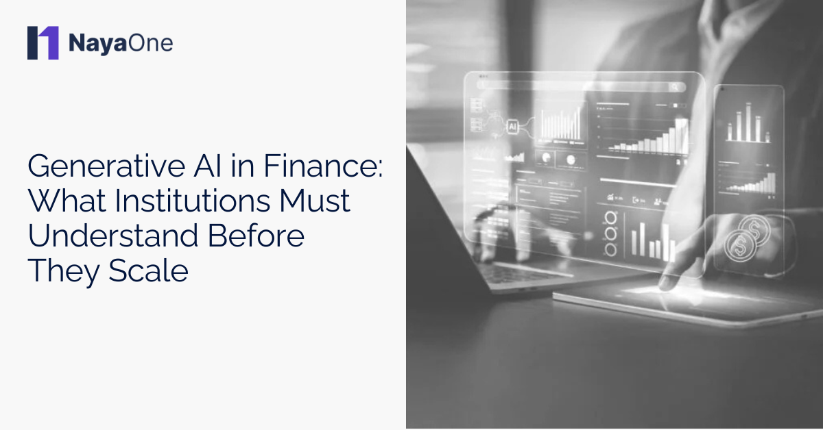 Generative AI in finance What institutions must understand before they scale